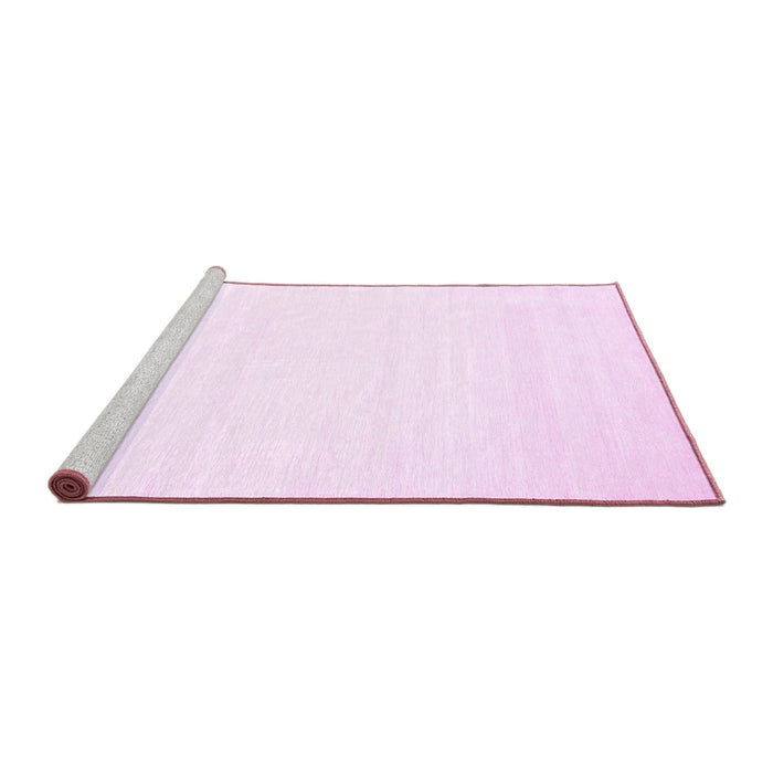 Sideview of Machine Washable Solid Pink Modern Rug, wshcon68pnk