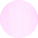 Round Solid Pink Modern Rug, con68pnk