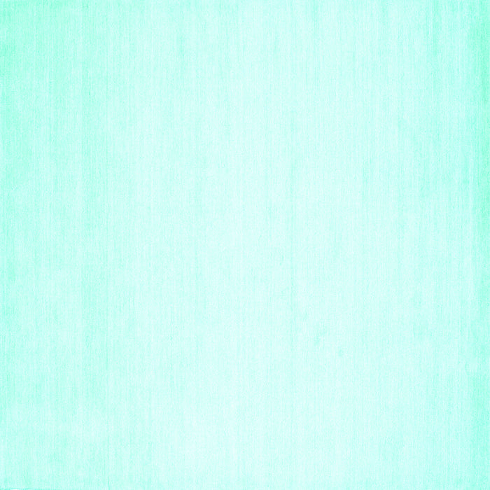 Square Machine Washable Solid Turquoise Modern Area Rugs, wshcon68turq