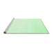 Sideview of Machine Washable Solid Emerald Green Modern Area Rugs, wshcon68emgrn