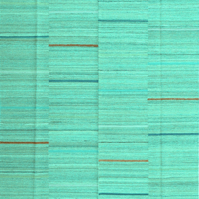 Machine Washable Abstract Turquoise Contemporary Area Rugs, wshcon690turq