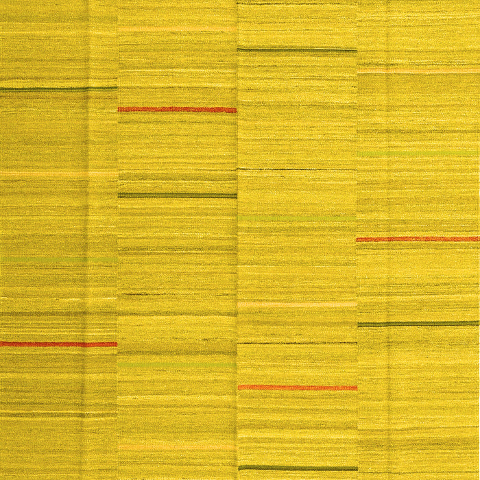 Abstract Yellow Contemporary Rug, con690yw