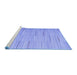 Sideview of Machine Washable Abstract Blue Contemporary Rug, wshcon690blu