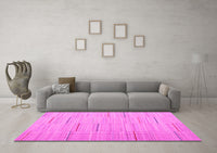 Machine Washable Abstract Pink Contemporary Rug, wshcon690pnk