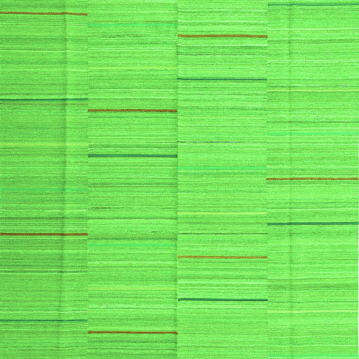 Serging Thickness of Abstract Green Contemporary Rug, con690grn