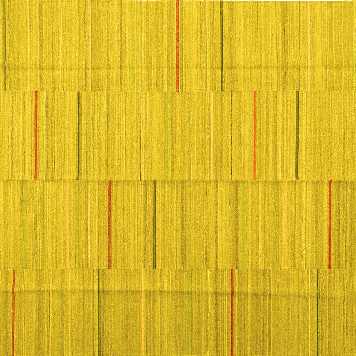Square Abstract Yellow Contemporary Rug, con690yw
