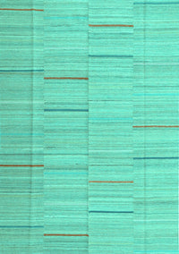 Abstract Turquoise Contemporary Rug, con690turq