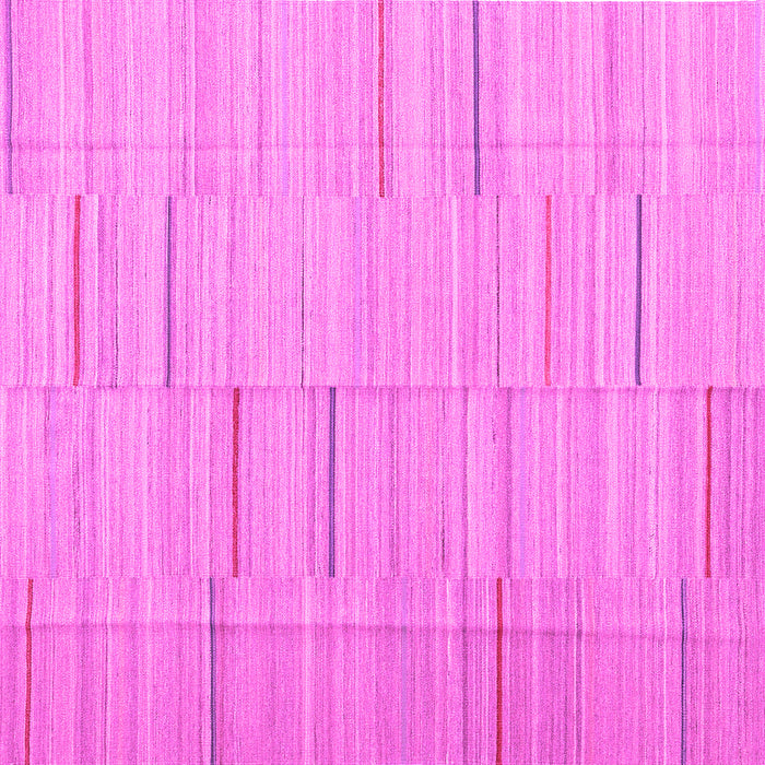 Square Machine Washable Abstract Pink Contemporary Rug, wshcon690pnk