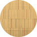 Round Abstract Brown Contemporary Rug, con690brn