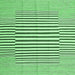 Square Machine Washable Solid Emerald Green Modern Area Rugs, wshcon691emgrn