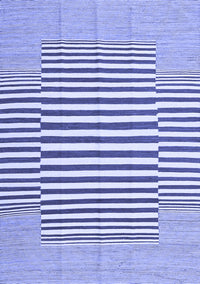 Solid Blue Modern Rug, con691blu