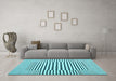 Machine Washable Solid Light Blue Modern Rug in a Living Room, wshcon691lblu