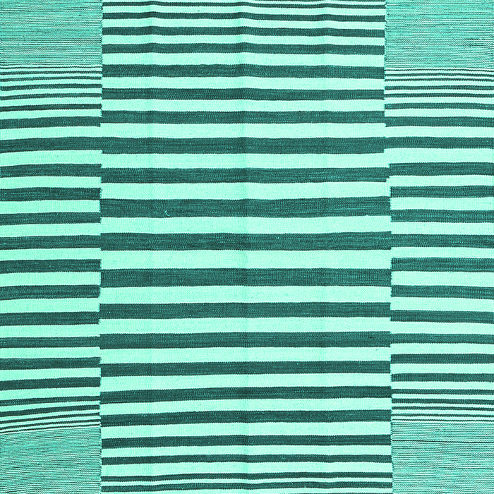 Machine Washable Solid Turquoise Modern Area Rugs, wshcon691turq
