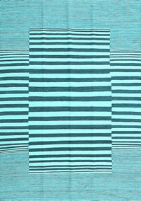 Solid Light Blue Modern Rug, con691lblu