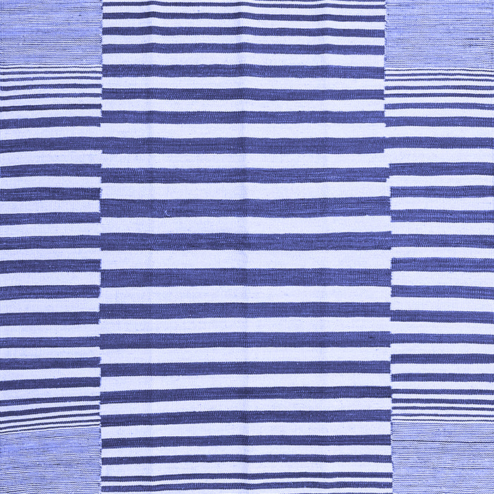 Machine Washable Solid Blue Modern Rug, wshcon691blu