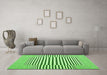 Machine Washable Solid Green Modern Area Rugs in a Living Room,, wshcon691grn
