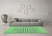 Machine Washable Solid Emerald Green Modern Area Rugs in a Living Room,, wshcon691emgrn
