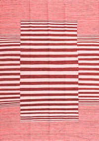 Solid Red Modern Rug, con691red