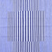 Square Machine Washable Solid Blue Modern Rug, wshcon691blu