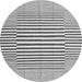 Machine Washable Solid Gray Modern Rug, wshcon691gry