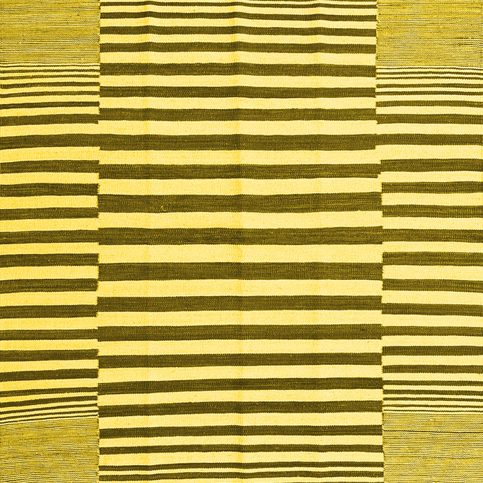 Machine Washable Solid Yellow Modern Rug, wshcon691yw