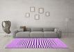 Machine Washable Solid Purple Modern Area Rugs in a Living Room, wshcon691pur