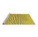 Sideview of Machine Washable Solid Yellow Modern Rug, wshcon691yw