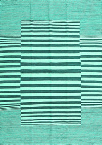 Solid Turquoise Modern Rug, con691turq