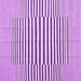 Square Solid Purple Modern Rug, con691pur