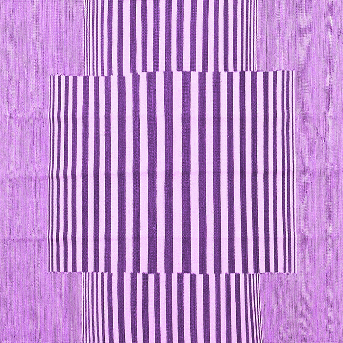 Square Machine Washable Solid Purple Modern Area Rugs, wshcon691pur