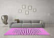 Machine Washable Solid Pink Modern Rug in a Living Room, wshcon691pnk