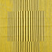 Square Solid Yellow Modern Rug, con691yw