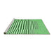 Sideview of Machine Washable Solid Emerald Green Modern Area Rugs, wshcon691emgrn