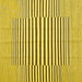 Square Machine Washable Solid Yellow Modern Rug, wshcon691yw