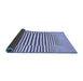 Sideview of Solid Blue Modern Rug, con691blu