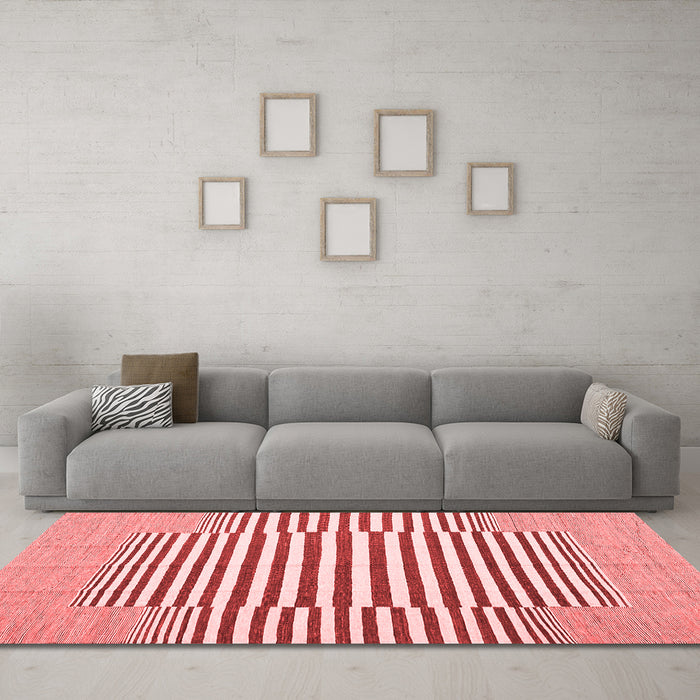 Modern Red Washable Rugs