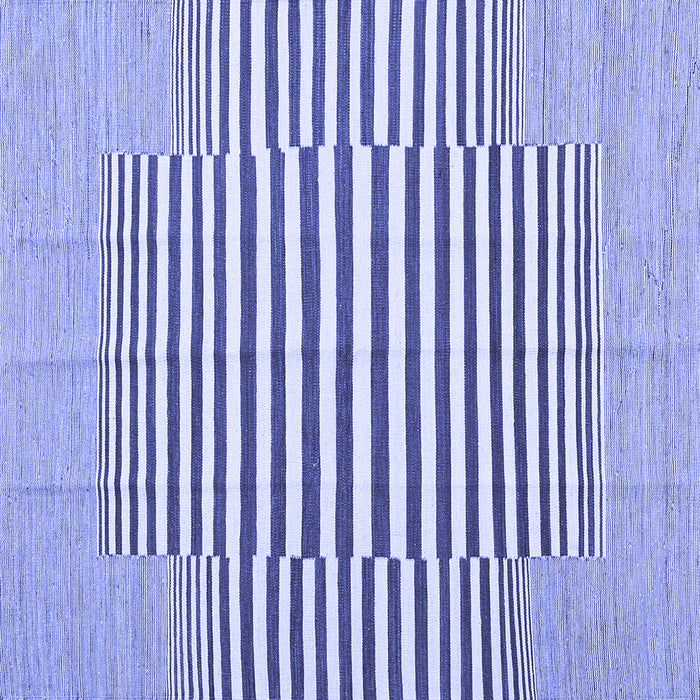 Square Solid Blue Modern Rug, con691blu