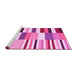 Sideview of Machine Washable Southwestern Pink Country Rug, wshcon692pnk