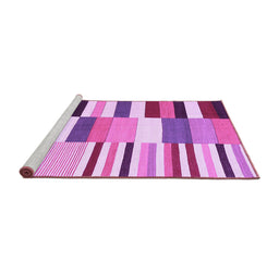 Sideview of Machine Washable Southwestern Purple Country Area Rugs, wshcon692pur
