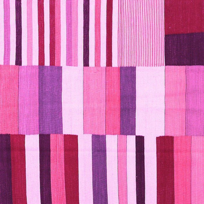 Square Machine Washable Southwestern Pink Country Rug, wshcon692pnk