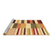 Sideview of Machine Washable Southwestern Brown Country Rug, wshcon692brn