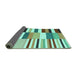 Sideview of Southwestern Turquoise Country Rug, con692turq