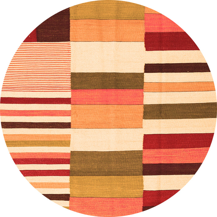 Square Southwestern Orange Country Rug, con692org