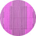 Round Abstract Pink Contemporary Rug, con693pnk