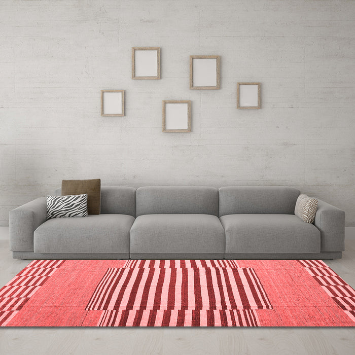 Contemporary Red Washable Rugs