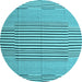 Round Machine Washable Abstract Light Blue Contemporary Rug, wshcon693lblu