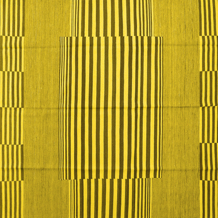Square Machine Washable Abstract Yellow Contemporary Rug, wshcon693yw