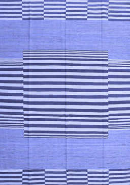 Abstract Blue Contemporary Rug, con693blu