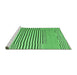 Sideview of Machine Washable Abstract Emerald Green Contemporary Area Rugs, wshcon693emgrn