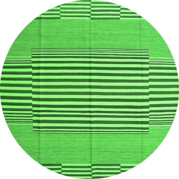 Square Abstract Green Contemporary Rug, con693grn